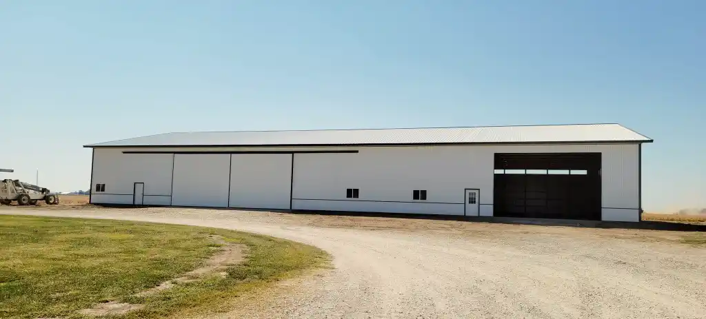 pole barn machine shed header