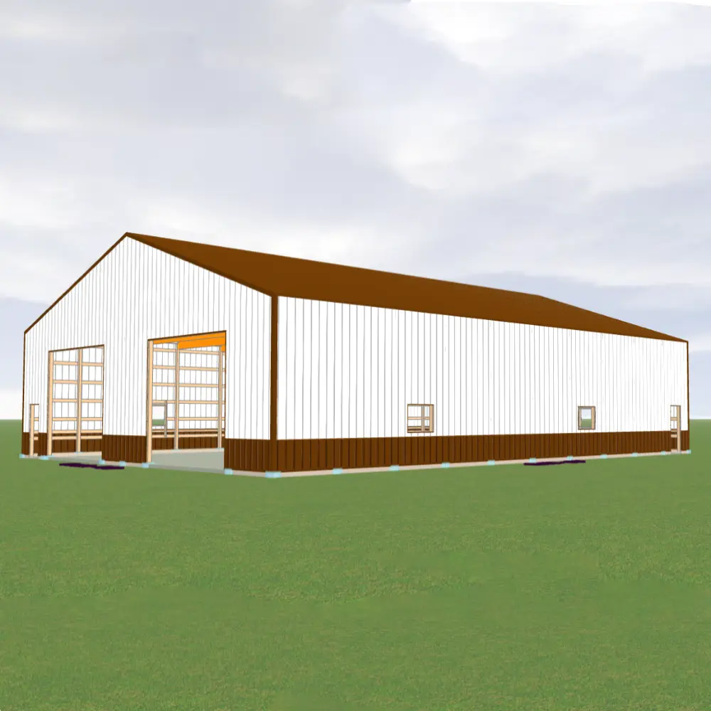 60 x 80 x 16 pole barn kit version 2