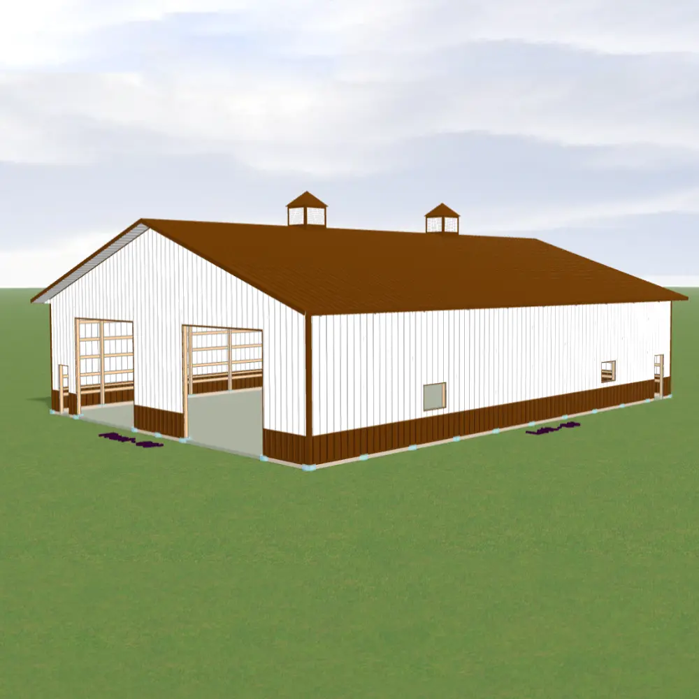 60 x 80 x 16 pole barn kit version 4