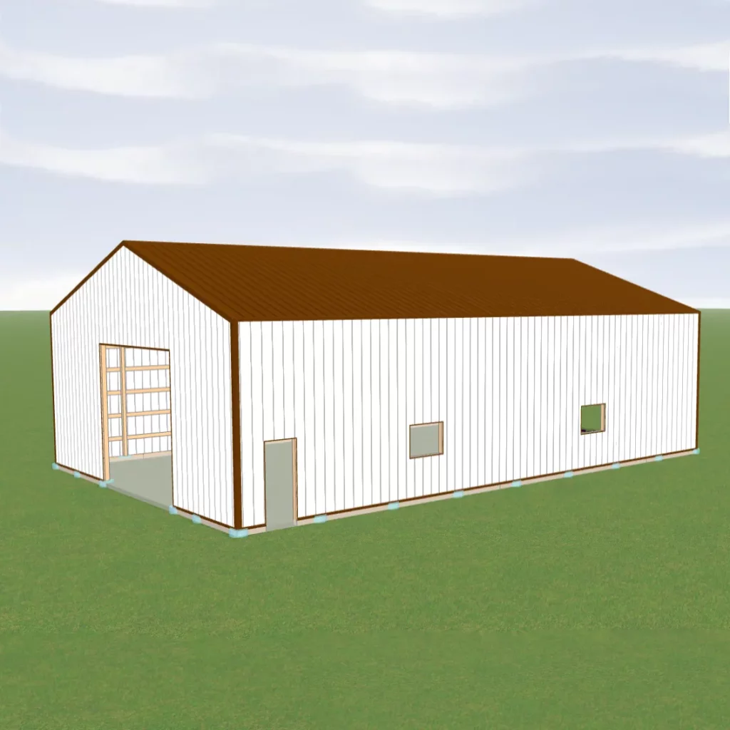 42 x 64 x 16 pole barn kit