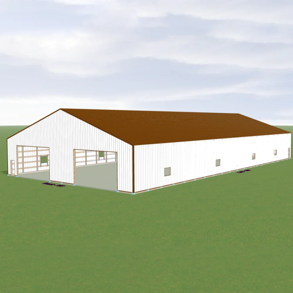 80 x 160 x 16 pole barn kit main