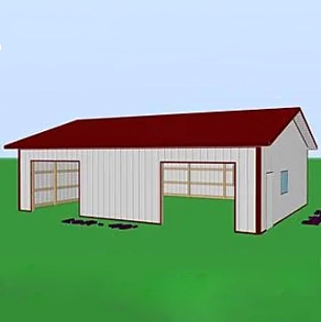 30 x 40 x 10 pole barn kit